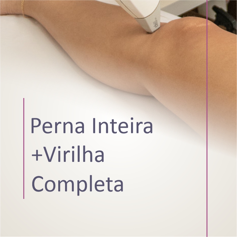 Depilação a Laser Perna Inteira + Virilha Completa - 10 sessões | Laser